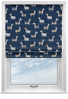 Alpaca, Indigo - Twist&Fit Roman Blind